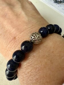 Shamballa-Armband-Purple-Goldstone