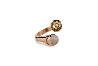 Tulip Twisted Ring Melano Rose Gold maat 57