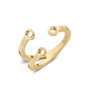 Twisted Trio Stone ring: Gold maat 56