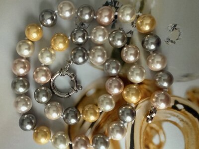 Parel collier + bijpassende armband