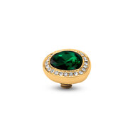 Majestic Green Melano Twisted Droplet CZ Steentje