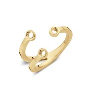 Twisted Trio Stone ring: Gold maat 56