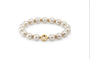 Melano Vivid Valencia Crystal Cream Pearl armband_